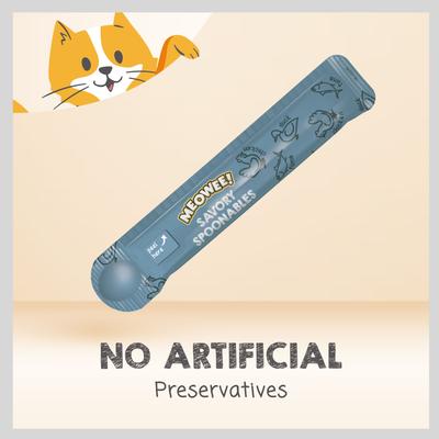 Show full view: Meowee! Savory Spoonables with Real Tuna, Chicken & Duck Lickable Cat Treat, Squeezable Tube, 8 count slide 6 of 13