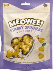 Meowee! Starry Spinners with Real Chicken, Chicken Liver & Catnip Crunchy Cat Treat, 2.8-oz bag