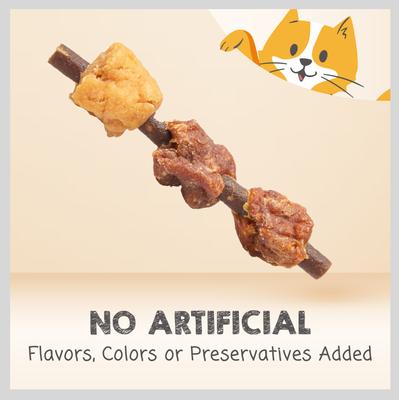 Show full view: Meowee! Triple Flavor Kabobs with Real Chicken, Salmon & Tuna Cat Treat, 2.4-oz slide 6 of 13