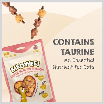 Show full view: Meowee! Triple Flavor Kabobs with Real Chicken, Salmon & Tuna Cat Treat, 2.4-oz slide 8 of 13