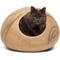 Show in main carousel: Meowfia Premium Felt Cat Cave Bed, Beige, Large slide 1 of 7