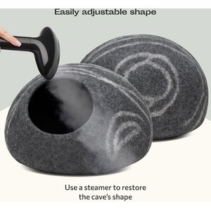 Meowfia Premium Felt Cat Cave Bed, Dark Gray