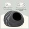 Show in main carousel: Meowfia Premium Felt Cat Cave Bed, Dark Gray slide 4 of 12