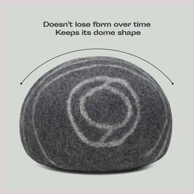 Show full view: Meowfia Premium Felt Cat Cave Bed, Dark Gray slide 8 of 12