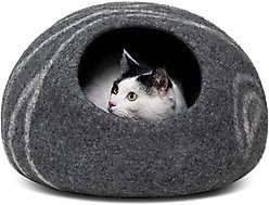 Meowfia Premium Felt Cat Cave Bed, Medium, Dark Grey