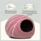 Show in main carousel: Meowfia Premium Felt Cat Cave Bed, Medium, Rose Gold slide 3 of 10