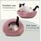 Show in main carousel: Meowfia Premium Felt Cat Cave Bed, Medium, Rose Gold slide 4 of 10