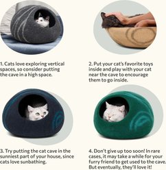 Meowfia Premium Felt Cat Cave Bed, Pink, Large slide 2 of 6