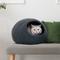 Show in main carousel: Meowfia Premium Felt Cat Cave Bed, Slate Gray slide 1 of 11
