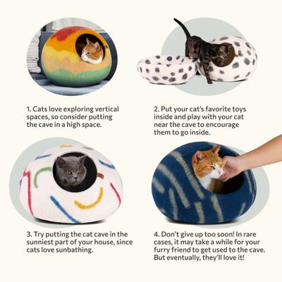 Show full view: Meowfia Premium Felt Cat Cave Bed, Tucson Sunset, Large slide 6 of 7