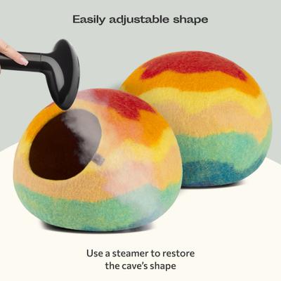 Show full view: Meowfia Premium Felt Cat Cave Bed, Tucson Sunset, Large slide 5 of 7