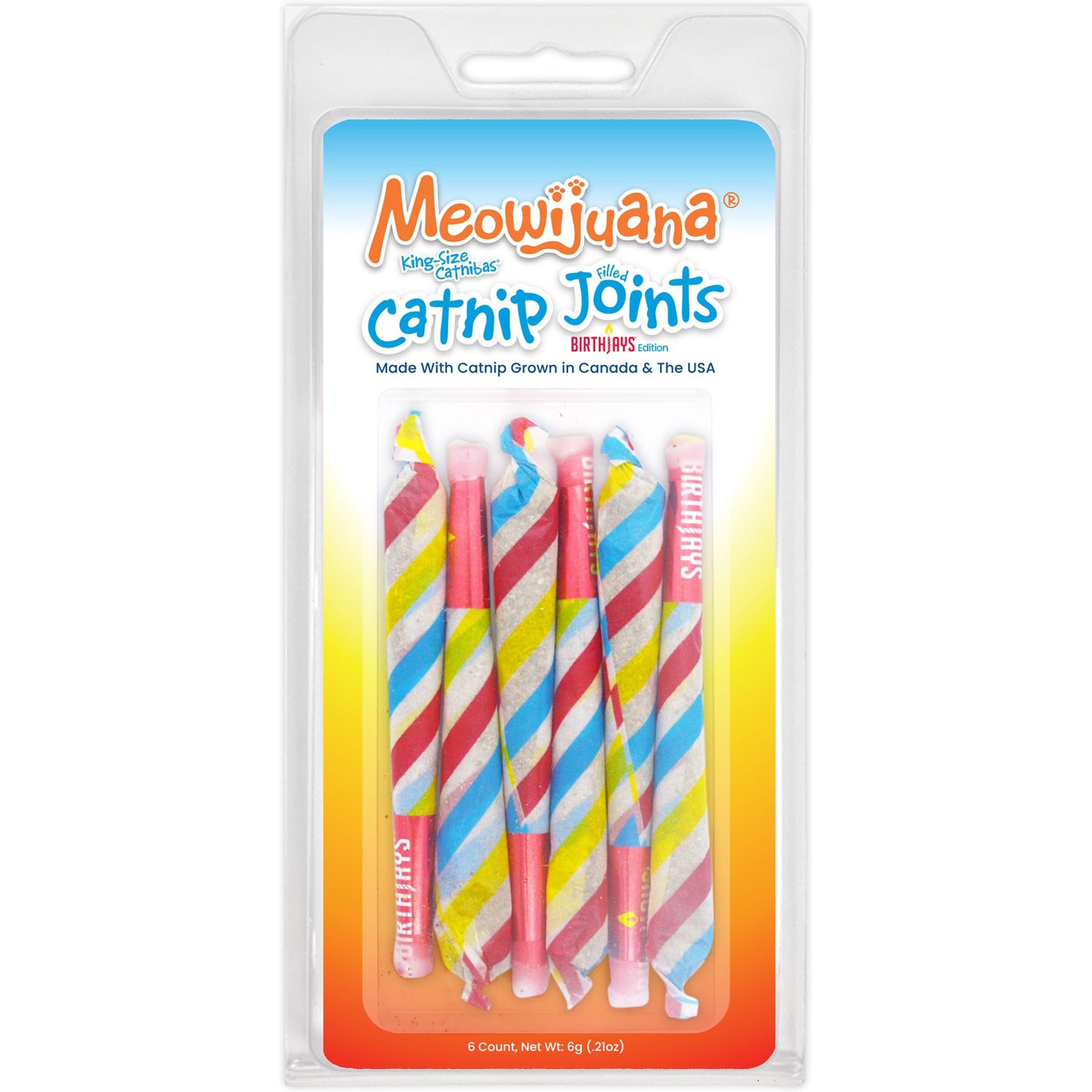 Meowijuana Birthjays Party Sized Catnip Joints, 1 count