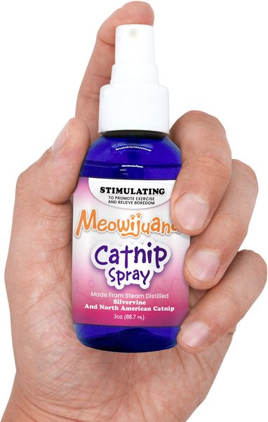 Meowijuana Catnip & Silvervine Spray, 3-oz bottle