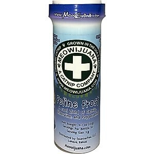 Meowijuana Feline Frost Catnip, Silvervine, & Peppermint Blend Catnip, 26-gram bottle