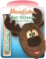 Meowijuana Get Blitzed Reindeer Refillable Plush Cat Toy with Catnip