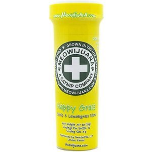MEOWIJUANA Happy Grass Lemongrass Blend Catnip, 0.92-oz bottle