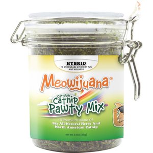 Meowijuana Jar of Catnibas Catnip Pawty Mix, 60-g jar