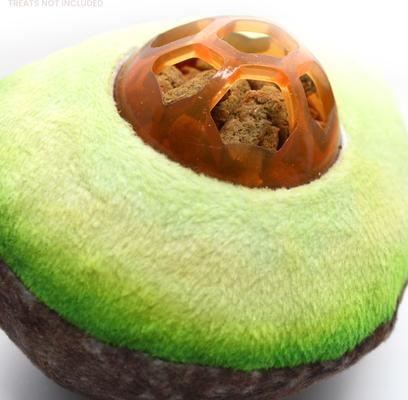 Show full view: Meowijuana Knock 'n' Nibble Avocado Refillable Treat Dispensing Toy + Crunchie Munchie Chicken Flavored Catnip Crunchy Cat Treats, 3-oz bag slide 9 of 10