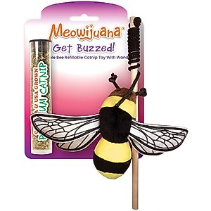 Meowijuana Refillable Get Buzzed Catnip Bee Cat Toy