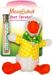Meowijuana Refillable Get Sprung Duckling Cat Plush Toy with Catnip