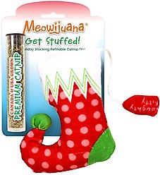 Meowijuana Christmas Refillable Get Stuffed Stocking Cat Toy
