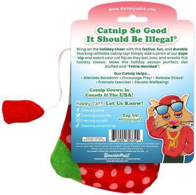 Show full view: Meowijuana Christmas Refillable Get Stuffed Stocking Cat Toy slide 5 of 9
