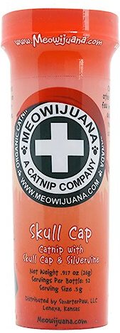 Meowijuana Skull Cap Blend Catnip, 0.92-oz bottle