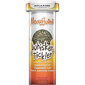 Meowijuana Whisker Tickler Catnip, Chamomile, & Dandelion Blend, 26-gram bottle