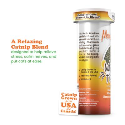 Show full view: Meowijuana Whisker Tickler Catnip, Chamomile, & Dandelion Blend, 26-gram bottle slide 4 of 7