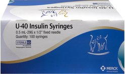 Merck Insulin Syringes U-40 0.5-in x 29G, 0.5-cc, 100 syringes slide 2 of 5
