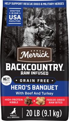 MERRICK Backcountry Freeze-Dried Raw Hero's Banquet Recipe Dry Dog