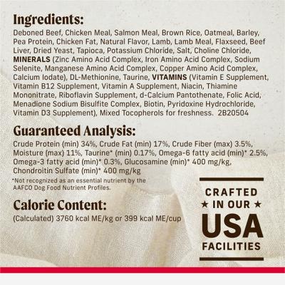 Show full view: Merrick Backcountry Raw Infused Dry Dog Food Great Plains Red Meat Recipe with Healthy Grains, 20-lb bag slide 7 of 13