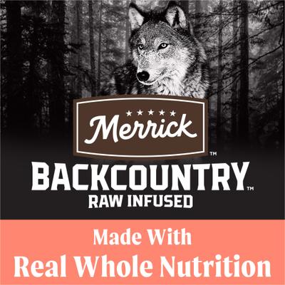 Show full view: Merrick Backcountry Raw Infused Grain-Free Chicken-Free Pacific Catch Recipe Dry Dog Food, 20-lb bag slide 5 of 13
