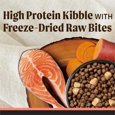 Show full view: Merrick Backcountry Raw Infused Grain-Free Chicken-Free Pacific Catch Recipe Dry Dog Food, 4-lb bag slide 4 of 13