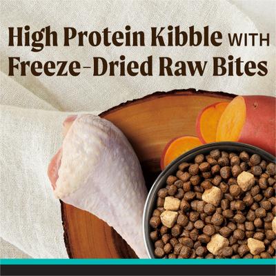 Show full view: Merrick Backcountry Raw Infused Grain-Free Game Bird Recipe Freeze-Dried Dog Food, 4-lb bag slide 4 of 13