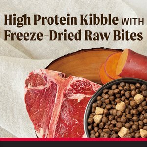 Merrick Backcountry Raw Infused Grain-Free Great Plains Red Recipe Freeze-Dried Dog Food, 20-lb bag