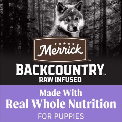 Show full view: Merrick Backcountry Raw Infused Grain-Free Puppy Recipe Freeze-Dried Dog Food, 10-lb bag slide 5 of 13