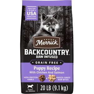 Merrick Backcountry Raw Infused Grain-Free Puppy Recipe Freeze-Dried Dog Food, 20-lb bag