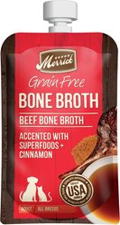 Merrick Beef Bone Broth Grain-Free Wet Dog & Cat Food Topper, 7-oz pouch