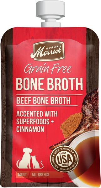 Merrick Grain Free Beef Bone Broth Wet Dog Food Topper