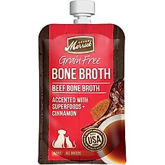 Merrick Beef Bone Broth Grain-Free Wet Dog & Cat Food Topper, 7-oz pouch