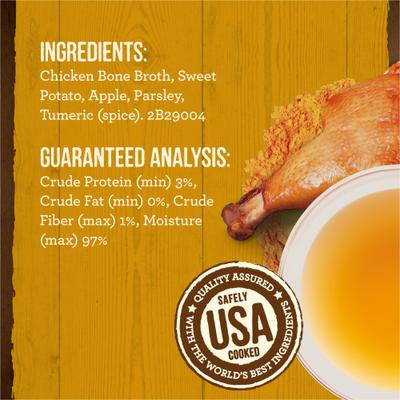 Show full view: Merrick Chicken Bone Broth Grain-Free Wet Dog Food Topper, 7-oz pouch slide 5 of 12