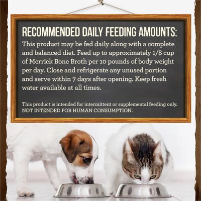 Show full view: Merrick Chicken Bone Broth Grain-Free Wet Dog Food Topper, 7-oz pouch slide 9 of 12