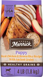Merrick Classic Healthy Grains Dry Dog Food Puppy Recipe, 4-lb bag