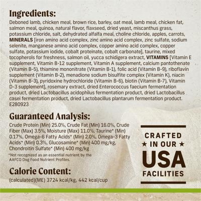 Show full view: Merrick Classic Healthy Grains Dry Dog Food Real Lamb + Brown Rice Recipe with Ancient Grains, 12-lb bag slide 7 of 12