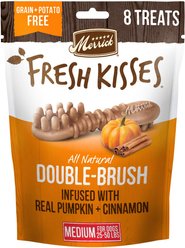 Merrick Fresh Kisses Dental Chews Pumpkin & Cinnamon Natural Medium Dog Dental Treats, 8.1-oz pouch