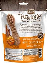 Merrick Fresh Kisses Dental Chews Pumpkin & Cinnamon Natural Medium Dog Dental Treats, 8.1-oz pouch slide 2 of 9