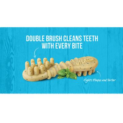 Show full view: Merrick Fresh Kisses Double-Brush Mint Breath Strip Infused Large Dental Dog Treats, 7 count slide 7 of 11