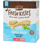 Merrick Fresh Kisses Double-Brush Mint Breath Strip Infused Medium Dental Dog Treats, 22 count