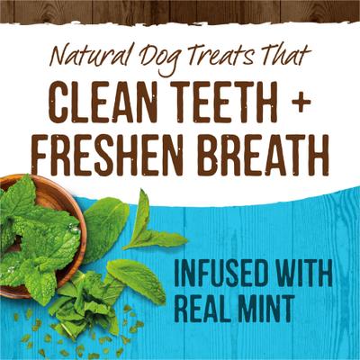 Show full view: Merrick Fresh Kisses Double-Brush Mint Breath Strip Infused Small Dental Dog Treats, 48 count slide 3 of 11